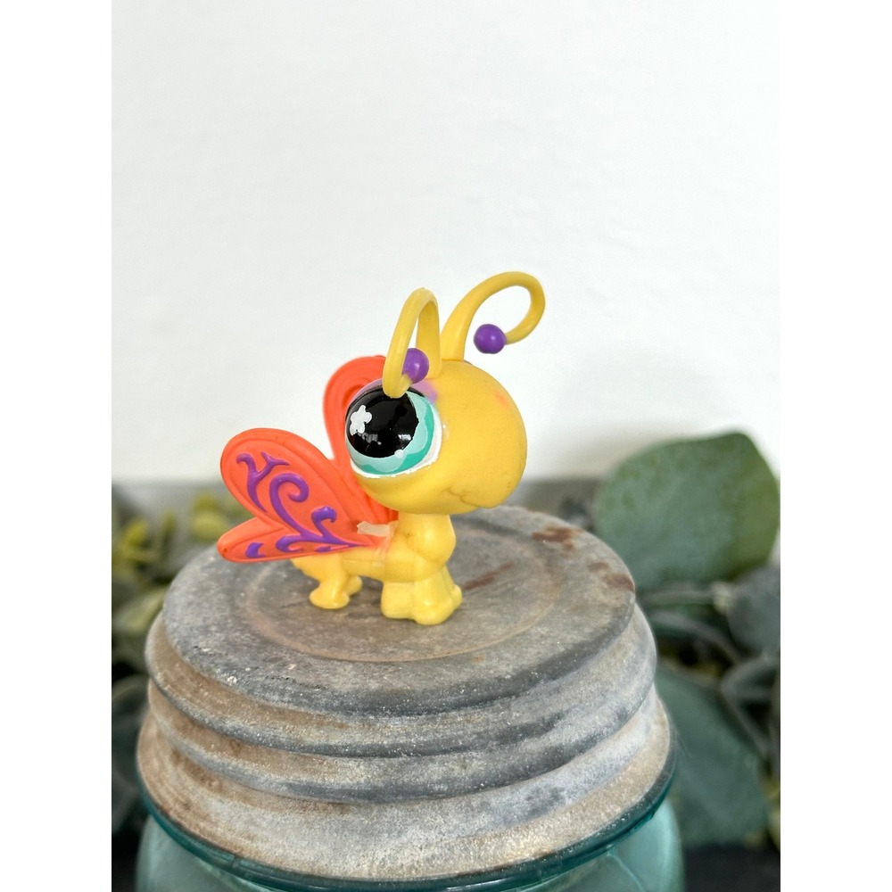 Littlest Pet Shop #497 Butterfly yellow Hasbro lps orange wings